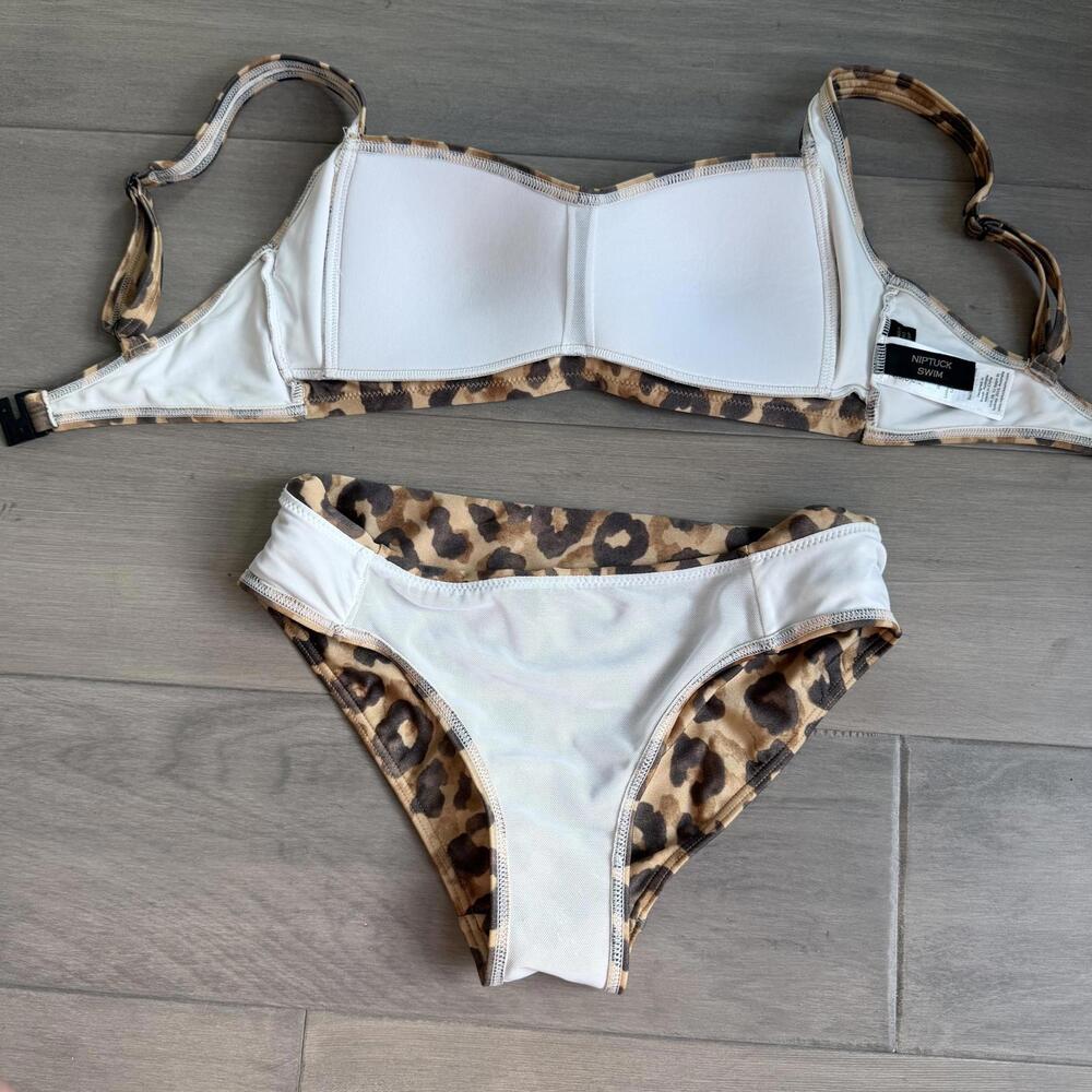 NipTuck Swim Leopard Print Bikini Set - Size 4 - Picture 3 of 8